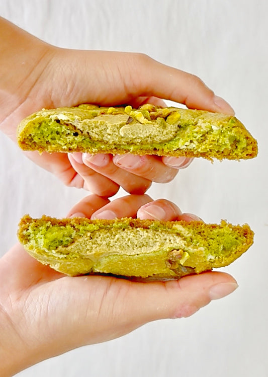 Pistachio Creme Stuffed Cookie
